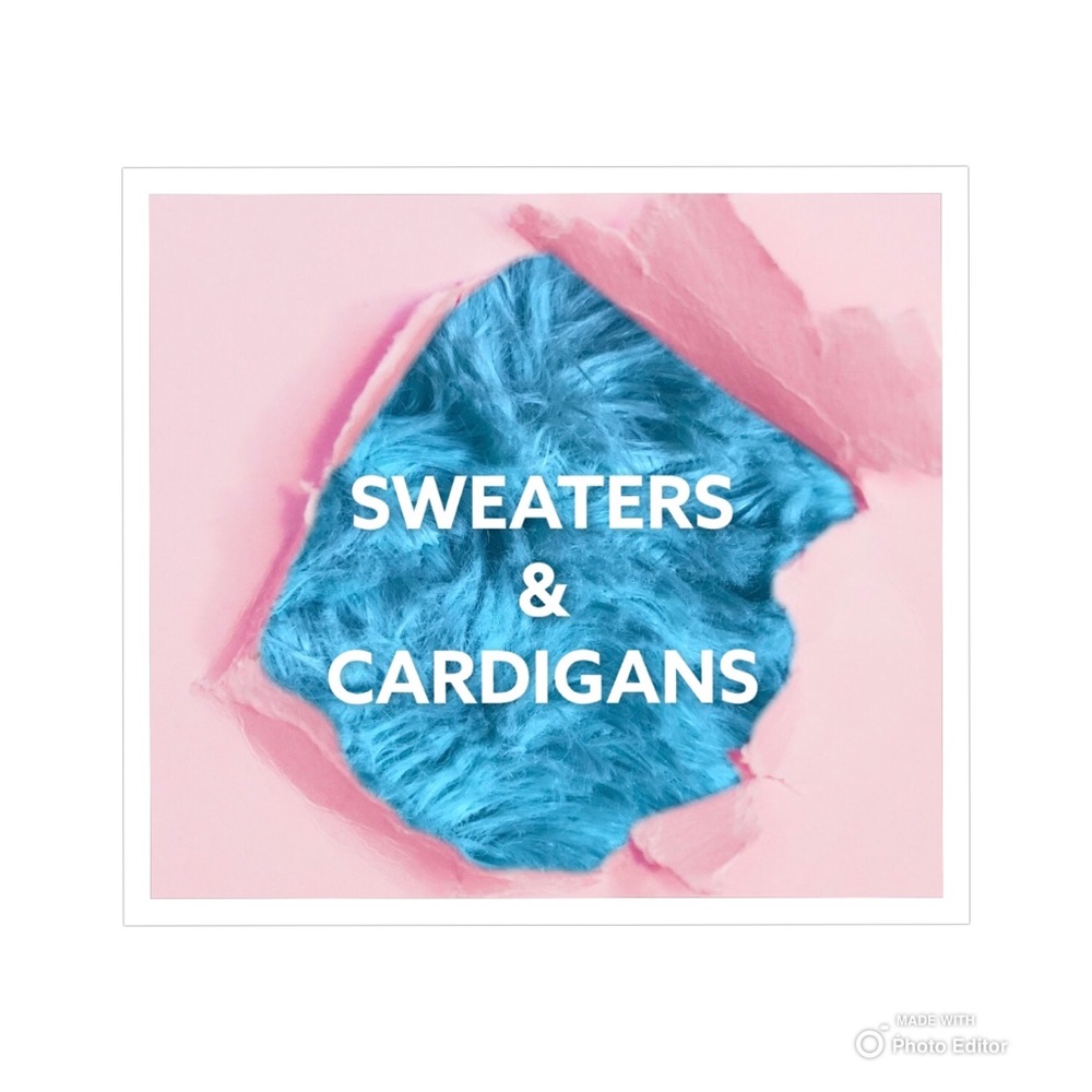 SWEATER CARDIGAN LONG SLEEVE SHORT SLEEVE BUTTON